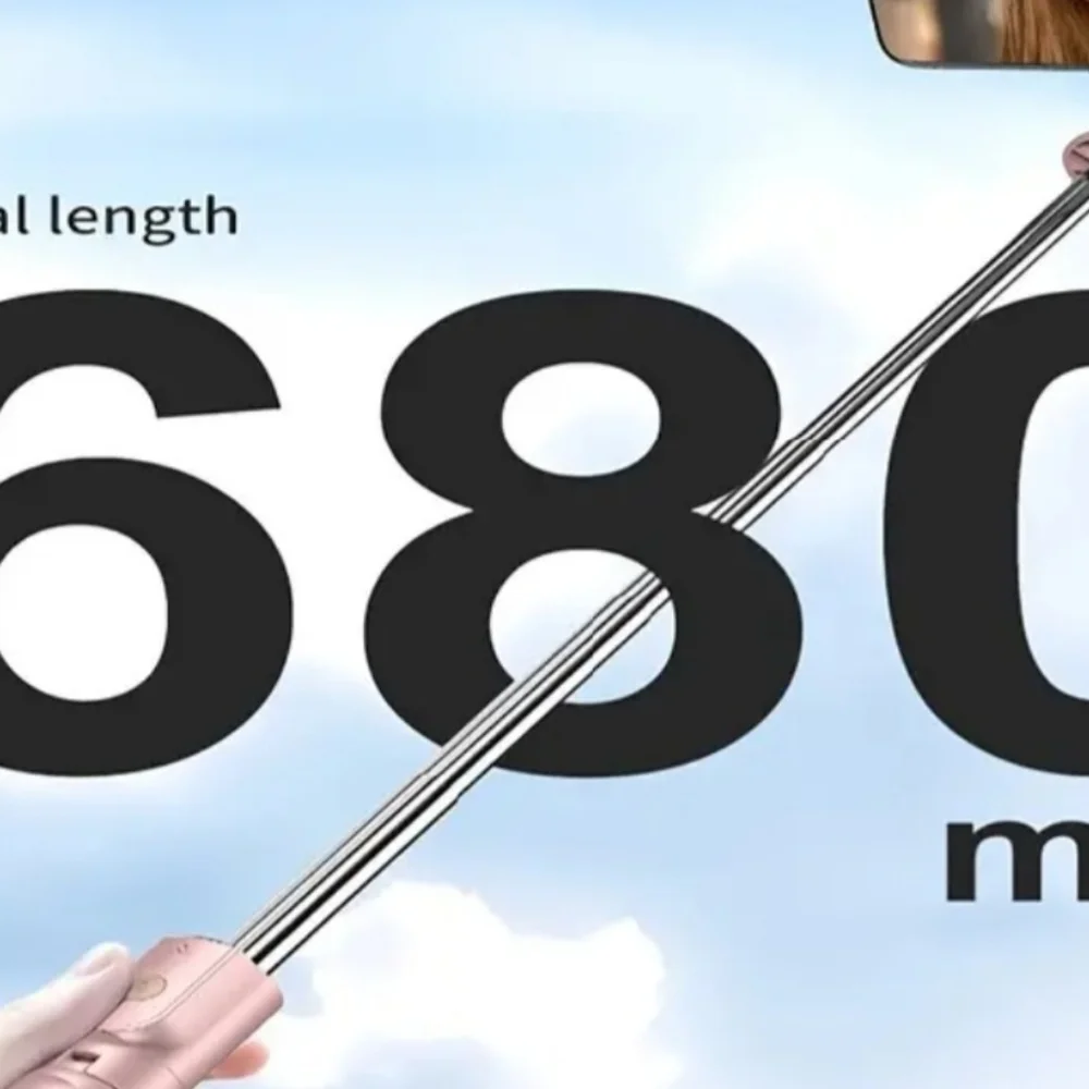 Battery-Powered Extendable Selfie Stick & Tripod with Remote PINK